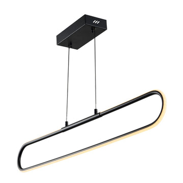 Ned 39" Dimmable Adjustable Integrated LED Metal Linear Pendant - JONATHAN Y